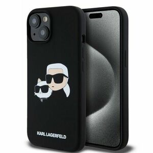 Karl Lagerfeld Liquid Silicone Double Heads Magsafe Zadní Kryt pro iPhone 15 Pro Max Black vyobraziť