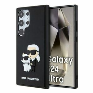 Karl Lagerfeld 3D Rubber Karl and Choupette Zadní Kryt pro Samsung Galaxy S24 Ultra Black vyobraziť