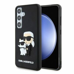 Karl Lagerfeld 3D Rubber Karl and Choupette Zadní Kryt pro Samsung Galaxy S24 Black vyobraziť