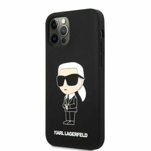 Karl Lagerfeld Liquid Silicone Ikonik NFT Zadní Kryt pro iPhone 12/12 Pro Black vyobraziť