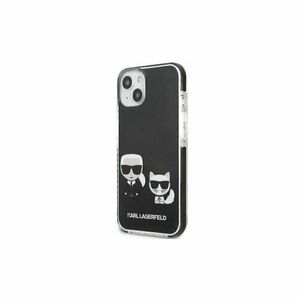 Puzdro Karl Lagerfeld iPhone 13 Mini KLHCP13STPEKCK black hard case Iconic Karl & Choupette vyobraziť