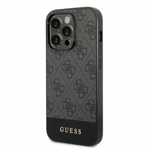 Puzdro Guess 4G Stripe iPhone 14 Pro Max - šedé vyobraziť