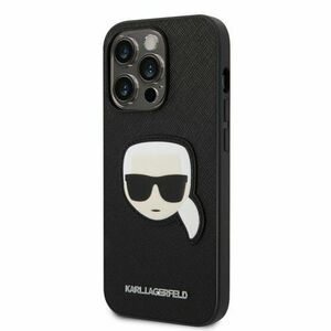 Puzdro Karl Lagerfeld PU Saffiano Karl Head iPhone 14 Pro Max - čierne vyobraziť