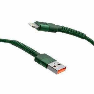 mobilNET pletený kábel USB na Lightning 1M 3A, zelený vyobraziť