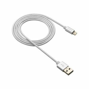 Canyon CNS-MFIC3PW, 1m prémiový opletený kábel Lightning/USB, MFI schválený Apple, perleťovo biely vyobraziť