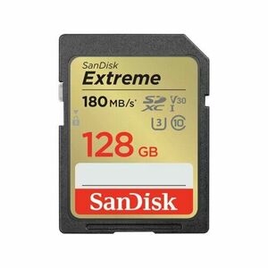 SanDisk Extreme SDXC 128GB 180MB/s V30 UHS-I U3 vyobraziť