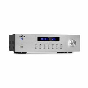 Auna AV2-CD850BT, 4-zónový HiFi stereo zosilňovač, 8 x 50 W RMS, bluetooth, USB, strieborný vyobraziť