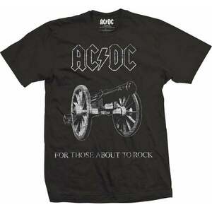 AC/DC Tričko About To Rock Čierna S vyobraziť
