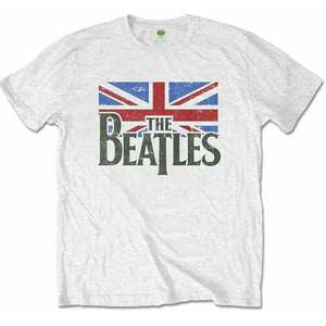 The Beatles Tričko Logo & Vintage Flag White 11 - 12 rokov vyobraziť