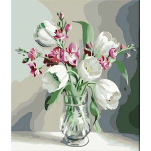 Zuty Maľovanie podľa čísel Biele tulipány vyobraziť