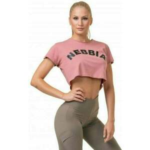 Nebbia Loose Fit Sporty Crop Top Old Rose L Fitness tričko vyobraziť