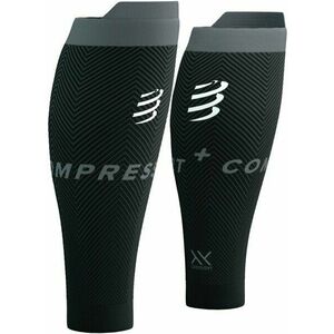 Compressport R2 Oxygen Black/Steel Grey T2 Bežecké návleky na lýtka vyobraziť