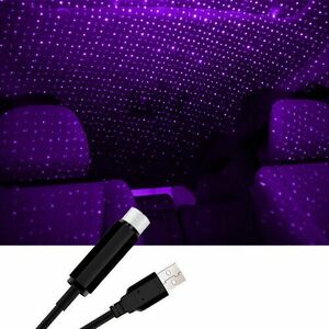 Laserový mini projektor hviezdnej oblohy do USB, fialová vyobraziť