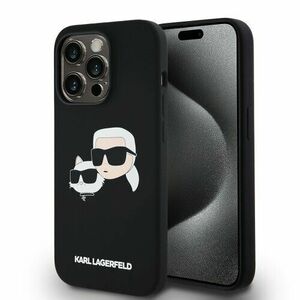 Karl Lagerfeld Liquid Silicone Double Heads Magsafe Zadní Kryt pro iPhone 14 Pro Black vyobraziť