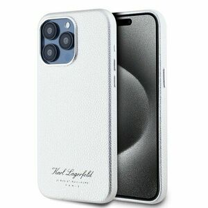 Karl Lagerfeld Grained PU Hotel RSG Zadní Kryt pro iPhone 15 Pro Grey vyobraziť