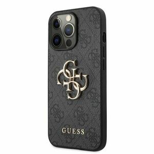 GUHCP13L4GMGGR Guess PU 4G Metal Logo Zadní Kryt pro iPhone 13 Pro Grey vyobraziť