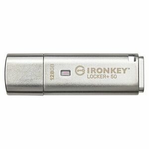 Kingston IronKey Locker+ 50/128GB/USB 3.1/USB-A/Stříbrná vyobraziť