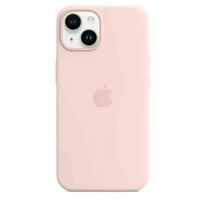 APPLE iPhone 14 silikónové púzdro s MagSafe - Chalk Pink vyobraziť