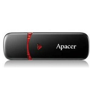 Apacer USB flash disk, USB 2.0, 64GB, AH333, čierny, AP64GAH333B-1, USB A, s krytkou vyobraziť