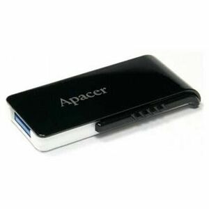 Apacer USB flash disk, USB 3.0, 64GB, AH350, čierny, AP64GAH350B-1, USB A, s výsuvným konektorom vyobraziť