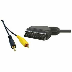 Audio/Video kabel SCART samec - CINCH samec + Jack (3.5mm) samec, 1.5m, černý vyobraziť