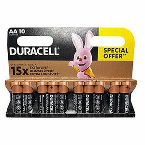 Batéria alkalická, AA (LR6), AA, 1.5V, Duracell, blister, 10-pack, 42308, Basic vyobraziť