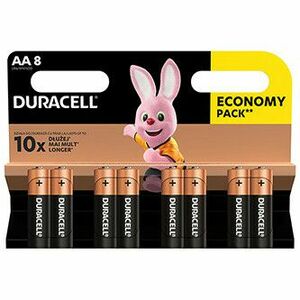 Batéria alkalická, AA (LR6), AA, 1.5V, Duracell, blister, 8-pack, 42303, Basic vyobraziť