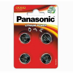 Batérie lithiové, knoflíkové, CR2032, 3V, Panasonic, blister, 4-pack vyobraziť