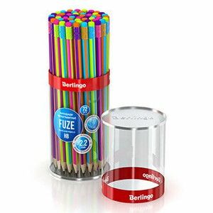 Berlingo, grafitová tužka Fuze, color, 72ks, s gumou vyobraziť