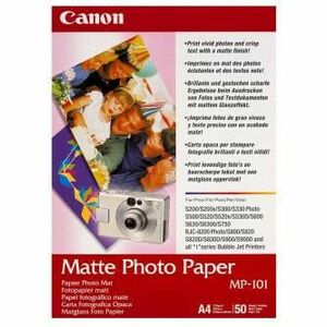 Canon Matte Photo Paper, MP-101 A4, foto papier, matný, 7981A005, biely, A4, 170 g/m2, 50 ks, inkoustový vyobraziť