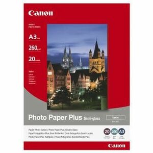 Canon Photo Paper Plus Semi-Glossy, SG-201 A3, foto papier, pololesklý, saténový typ 1686B026, biely, A3, 260 g/m2, 20 ks, atrameň vyobraziť
