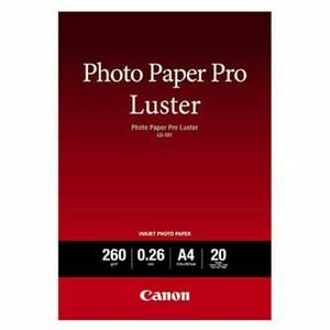 Canon Photo Paper Pro Luster, LU-101, foto papier, lesklý, 6211B006, biely, A4, 260 g/m2, 20 ks, inkoustový vyobraziť