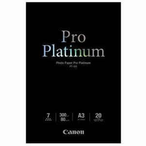 Canon Photo Paper Pro Platinum, PT-101 A3, fotopapier, lesklý, 2768B017, biely, A3, 300 g/m2, 20 ks, inkoustový vyobraziť
