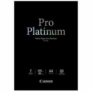 Canon Photo Paper Pro Platinum, PT-101 A4, fotopapier, lesklý, 2768B016, biely, A4, 300 g/m2, 20 ks, inkoustový vyobraziť