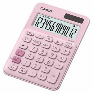 Casio Kalkulačka MS 20 UC PK, ružová, dvanásťmiestna, duálne napájanie vyobraziť