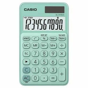 Casio Kalkulačka SL 310 UC GN, tyrkysová, desaťmiestna, duálne napájanie vyobraziť