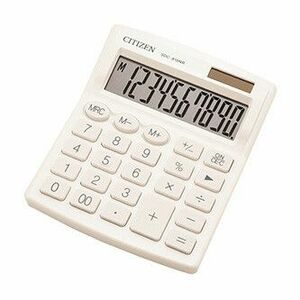 Citizen kalkulačka SDC810NRWHE, biela, stolová, desaťmiestna, duálne napájanie vyobraziť