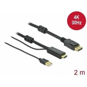 Delock Kábel HDMI na DisplayPort 4K 30 Hz 2 m vyobraziť