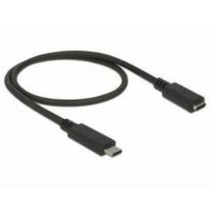 Delock Predlžovací kábel SuperSpeed USB (USB 3.1 Gen 1) USB Type-C™ samec > port samica 3 A 0, 5 m čierny vyobraziť