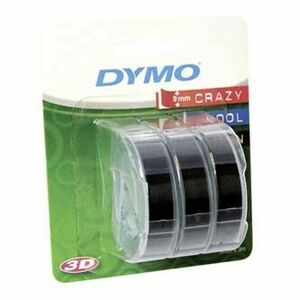 Dymo originál páska do tlačiarne štítkov, Dymo, S0847730, černý podklad, 3m, 9mm, 3D, 1 blister/3 ks vyobraziť