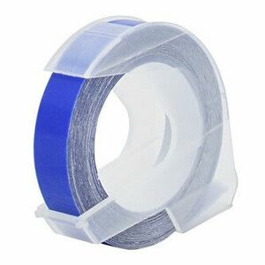 Dymo originál páska do tlačiarne štítkov, Dymo, S0898140, biely tlač/modrý podklad, 3m, 9mm, balené po 10 ks, cena za 1 ks, 3D vyobraziť