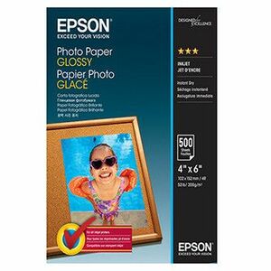 Epson Photo Paper, C13S042549, fotopapier, lesklý, biely, 10x15cm, 4x6", 200 g/m2, 500 ks, inkoustový vyobraziť