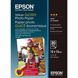 Epson Value Glossy Photo Paper, C13S400037, foto papier, lesklý, biely, 10x15cm, 183 g/m2, 20 ks, inkoustový vyobraziť