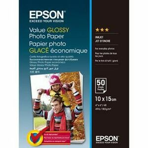 Epson Value Glossy Photo Paper, C13S400038, foto papier, lesklý, biely, 10x15cm, 183 g/m2, 50 ks, inkoustový vyobraziť