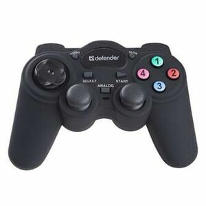 Gamepad Defender Game Racer Turbo RS3, 12tl., USB, čierny, vibračné, Windows XP/Vista/7 vyobraziť