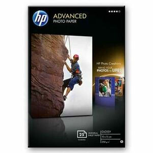 HP Advanced Glossy Photo Paper, Q8691A, foto papier, bez okrajov typ lesklý, zdokonalený typ biely, 10x15cm, 4x6", 250 g/m2, 25 ks vyobraziť