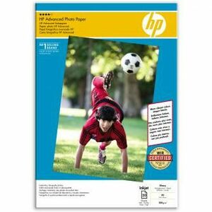 HP Advanced Glossy Photo Paper, Q8697A, fotopapier, lesklý, zdokonalený typ biely, A3, 250 g/m2, 20 ks, inkoustový vyobraziť