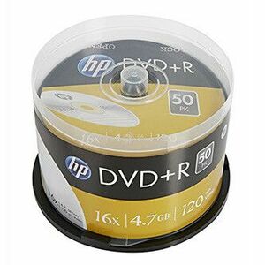 HP DVD+R, DRE00026-3, 69319, 4.7GB, 16x, spindle, 50-pack, bez možnosti potlače, 12cm, pre archiváciu dať vyobraziť