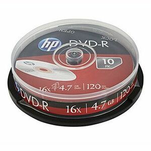 HP DVD+R, DRE00027-3, 4.7GB, 16x, cake box, 10-pack, bez možnosti potlače, 12cm, pre archiváciu dať vyobraziť