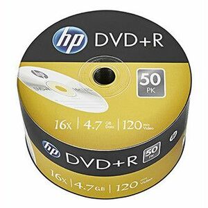 HP DVD+R, DRE00070-3, 69305, 4.7GB, 16x, bulk, 50-pack, bez možnosti potlače, 12cm, pre archiváciu dať vyobraziť